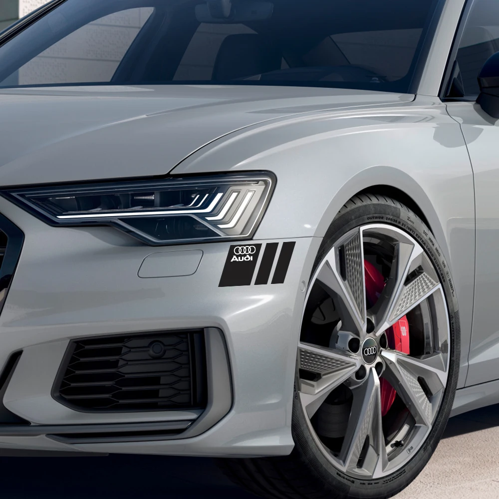 1 pair Car Body Trunk Scratch Sticker Decoration Decal Auto Accessories For Audi A3 8P A4 B8 A6 C7 8V B9 B7 B6 C6 A5 Q5 C5 A1 Q3