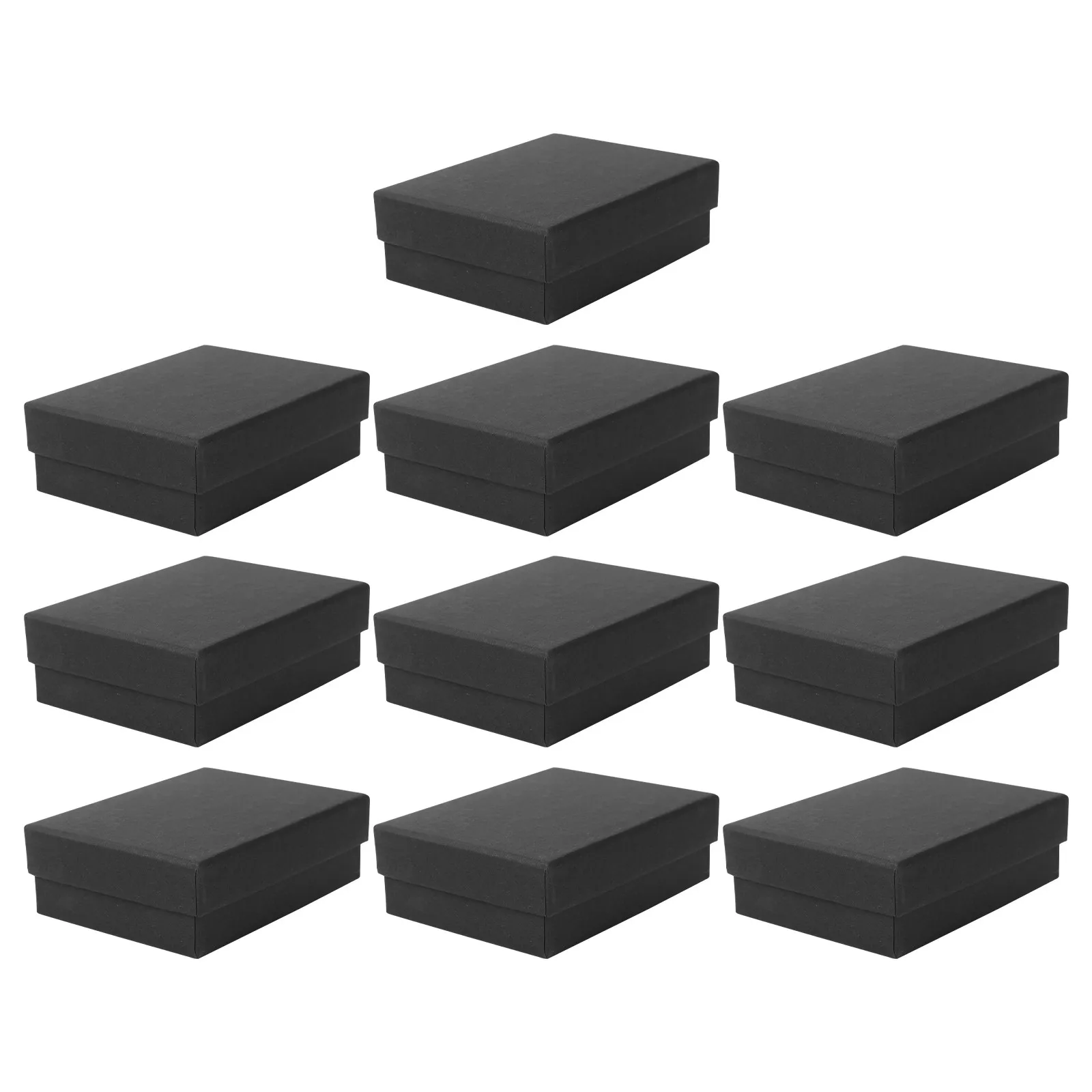 10Pcs Simple Elegant Jewelry Packaging Boxes Made of Thick Paper Cardboard Ideal for Ring Necklace Bracelet Pendant Protection