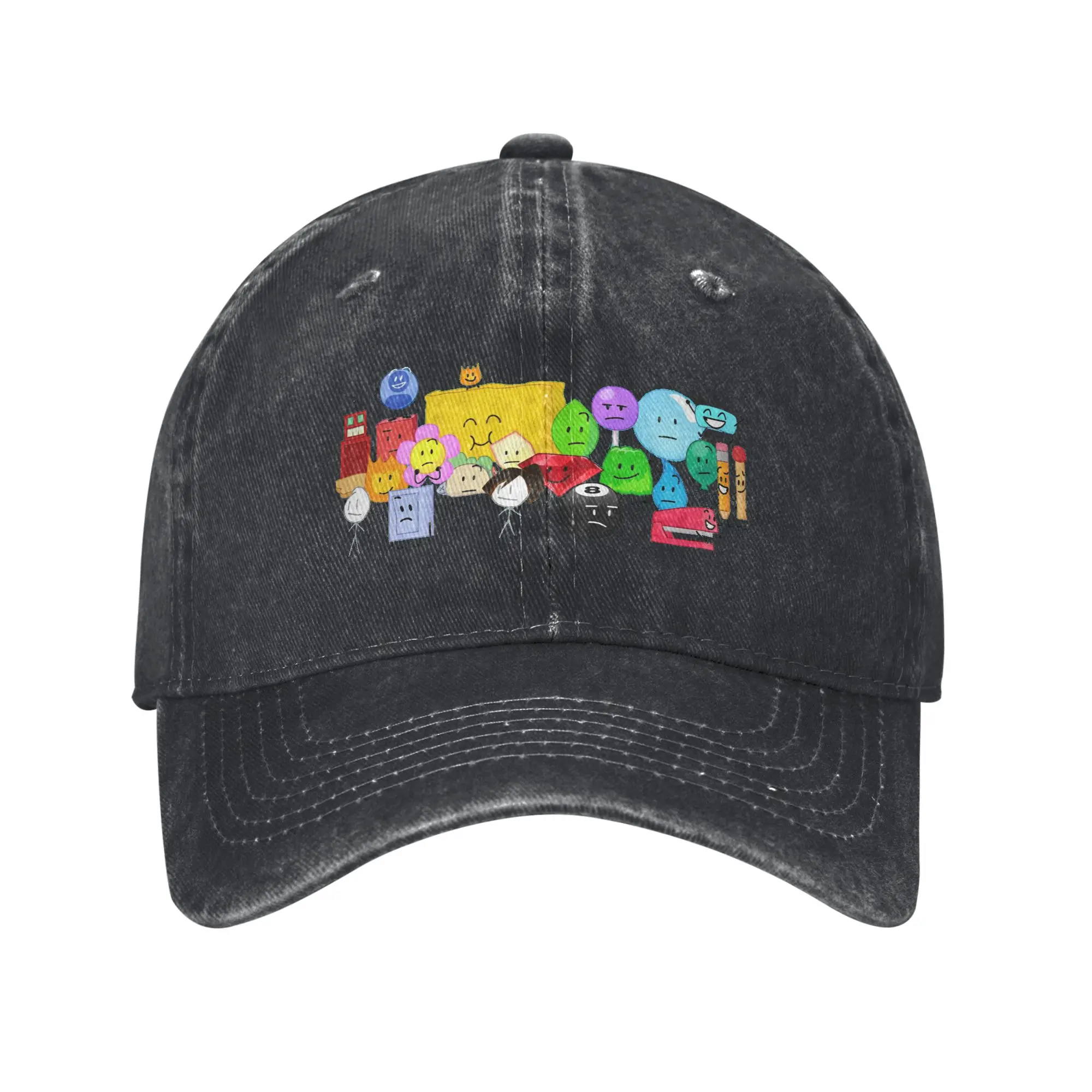 BFDI Inanimate Insanity All Characters Casual Baseball Cap  Outdoor Gym Trucker Hat Summer Sunscreen Unisex-Teens Snapback Cap