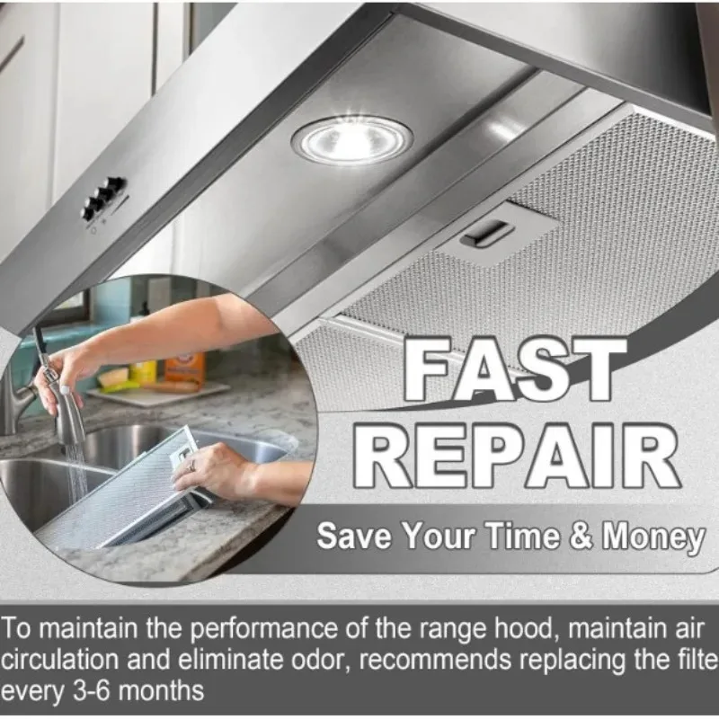 Cooker Hood Filter Metal Mesh Range Hood Filter Replacement Parts Kitchen Oil Absorbing Filter for Home Kitchen Ventilation