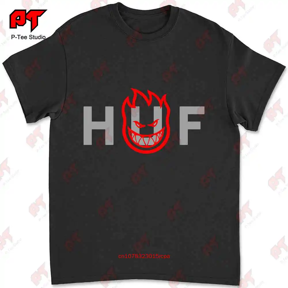 Huf Worldwide Spitfire Og Logo skateboardman camiseta de otoño 2018, 7R7M