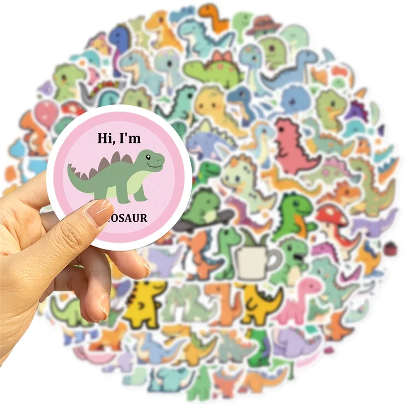 10/30/100PCS Cartoon Small Dinosaur PVC Sticker Aesthetic Children\'s Decoration Scrapbooking Stationery School Supplies for Kids