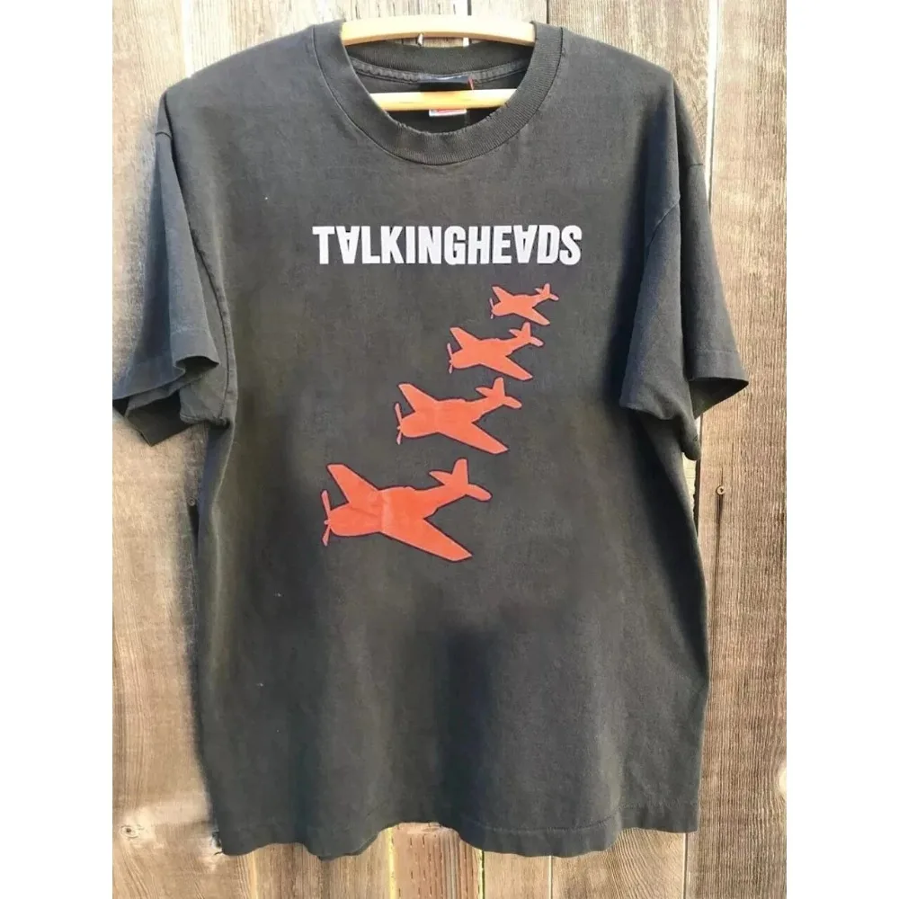 American Retro Style Talking Heads Band Basic Men's T-shirt Spring and Summer New Men's and Women's Fashionable Streetwear