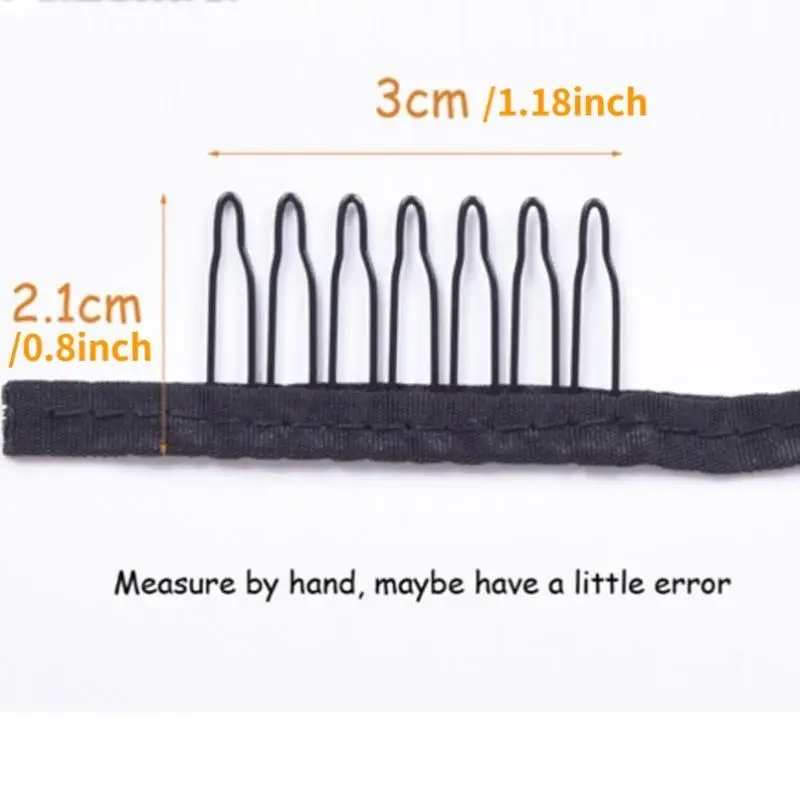 20Pcs Lot Wig Accessories Hair Cap Combs for Extensions Clips for Wig Cap