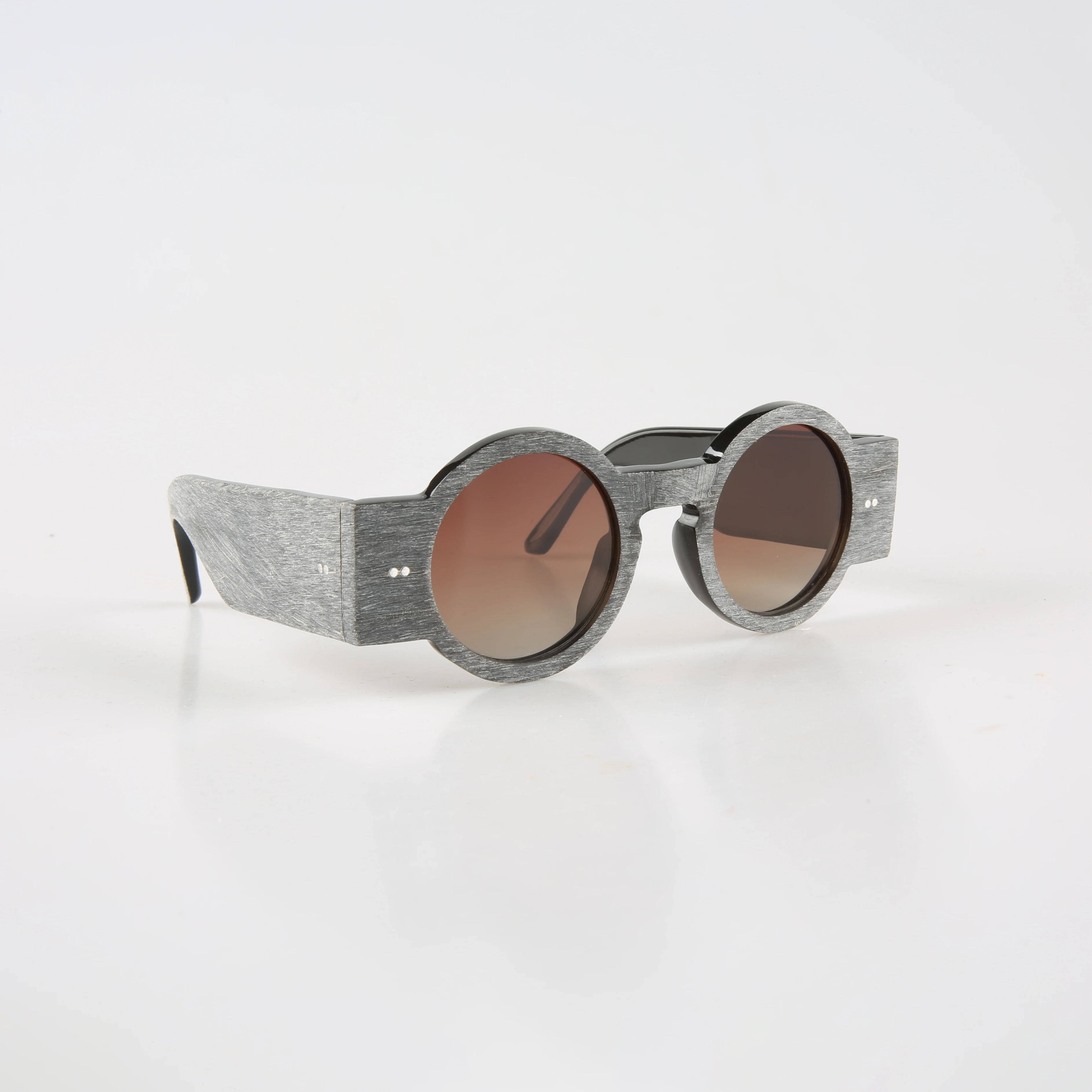 Women Sunglasses Men Rough Wide Temple Polarized Handmade Buffalo Horn Sunglass Man Round Vintage Retro Glasses Eyeglasses