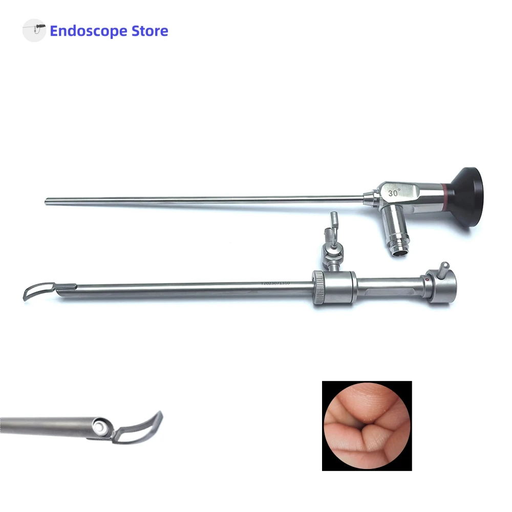 Medical Brow Lift Surgery(Upturned) Rigid Endoscope Sheath with Hole 4mmx175mm 30 degree Beauty Hospital