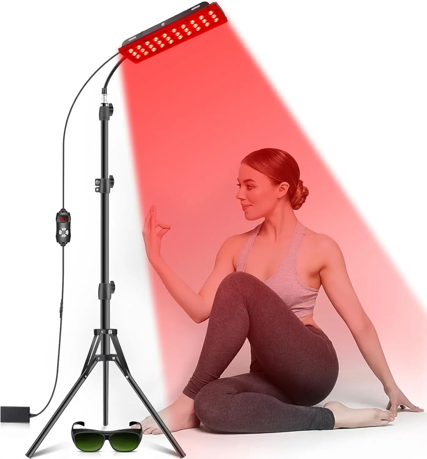 

Red Light Therapy Lamp with Stand - 660nm & 850nm Infrared for Pain Relief and Skin Care