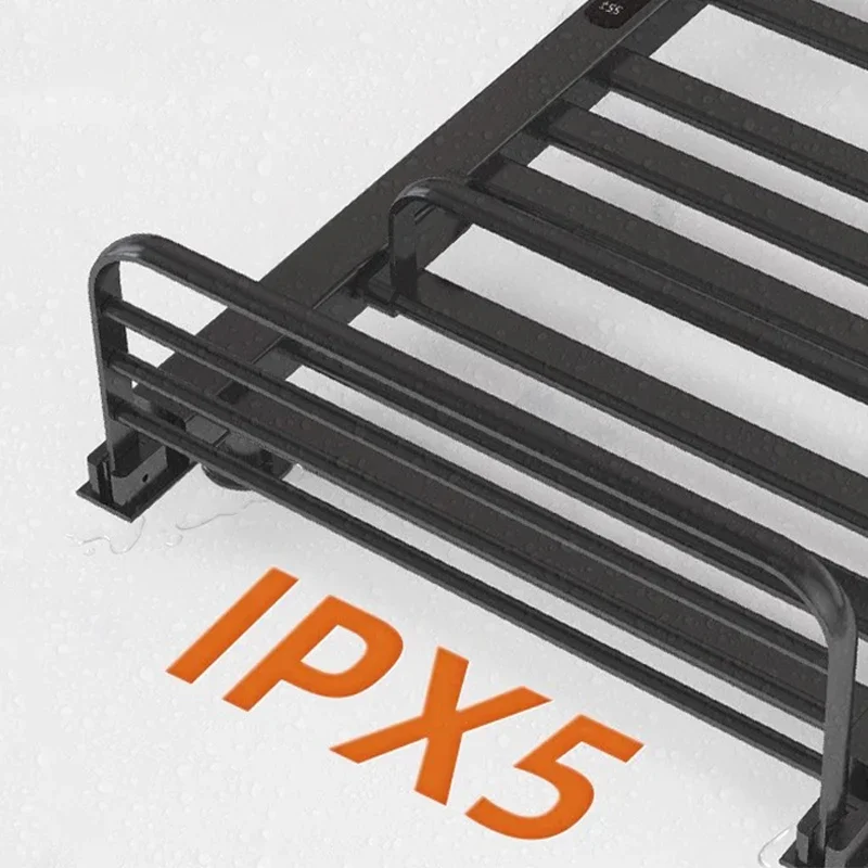 Smart Electric Heated Towel Rack, Heated Bathroom Towel Rail, Built-In Timer, Thermostatic Drying Towel Rack Black/White