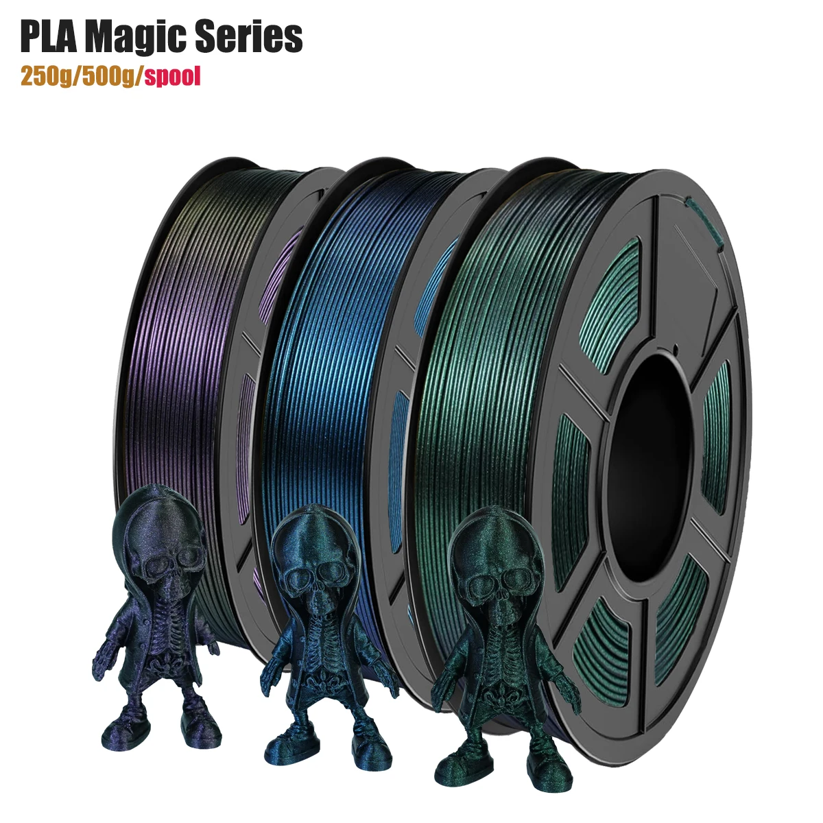 

Starry PLA, Glitter PLA Filament, 1.75mm Galaxy 3D Printer Filament, +/-0.03, 250g/500g Roll, Glitter Magic Series