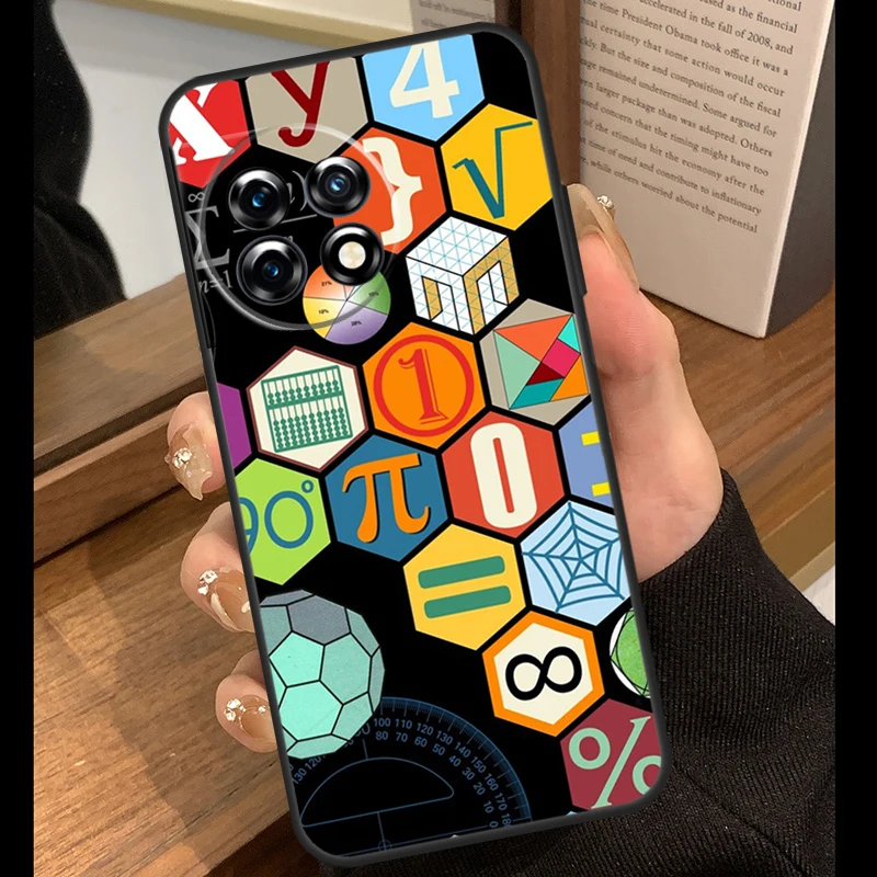 حافظة Math Formula Pi لهاتف OnePlus 13T 10T 8T 10R 12R 13R 13 12 11 9 10 Pro Nord CE 5 2 3 4 Lite N20 N30