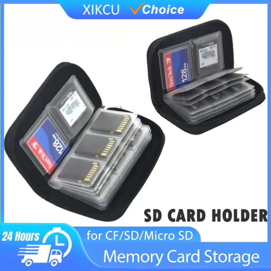 

22 Slots for CF/SD/Micro SD/SDHC/MS/DS Game Accessories memory card box Memory Card Storage Bag Carrying Case Holder Wallet