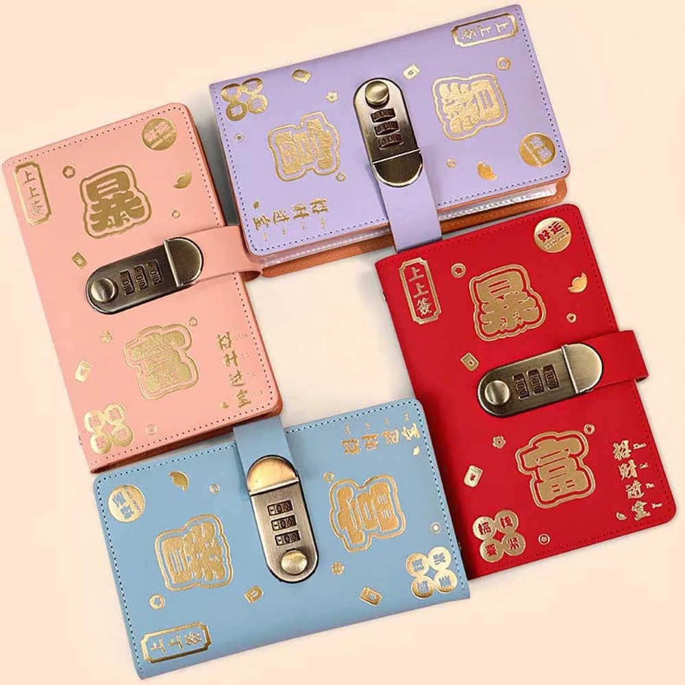With Password Lock Saving Money Binder Wallet Storage Savings Handbook Planner Organizer 50Sheets Cash Envelopes Account Book