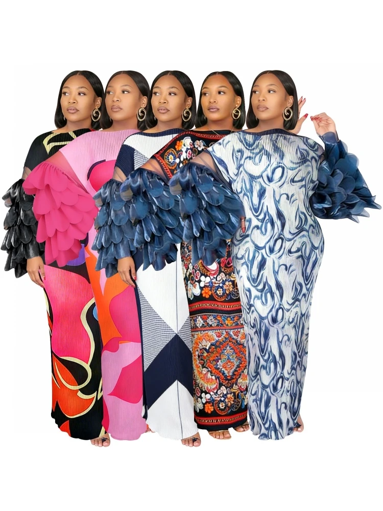 african-dresses-for-women-2026-new-african-clothes-dashiki-flower-print-ankara-dresses-bazin-traditional-robe-africa-dress