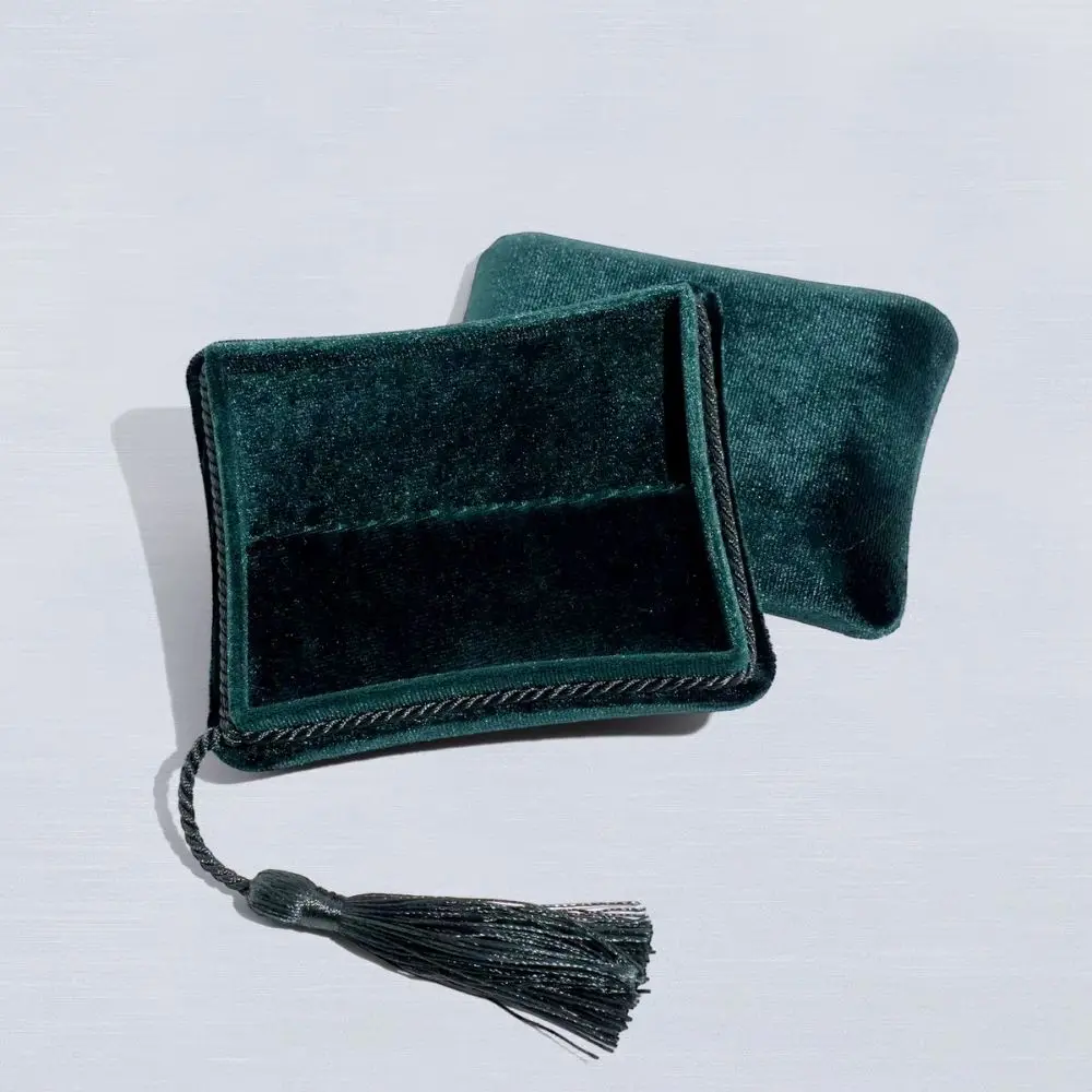 

Сумка для упаковки ювелирных изделий с кисточками, браслет, серьги, кольца, ожерелье, бархатный держатель для ювелирных изделий, большой вместительный органайзер, квадратная шкатулка для драгоценностей