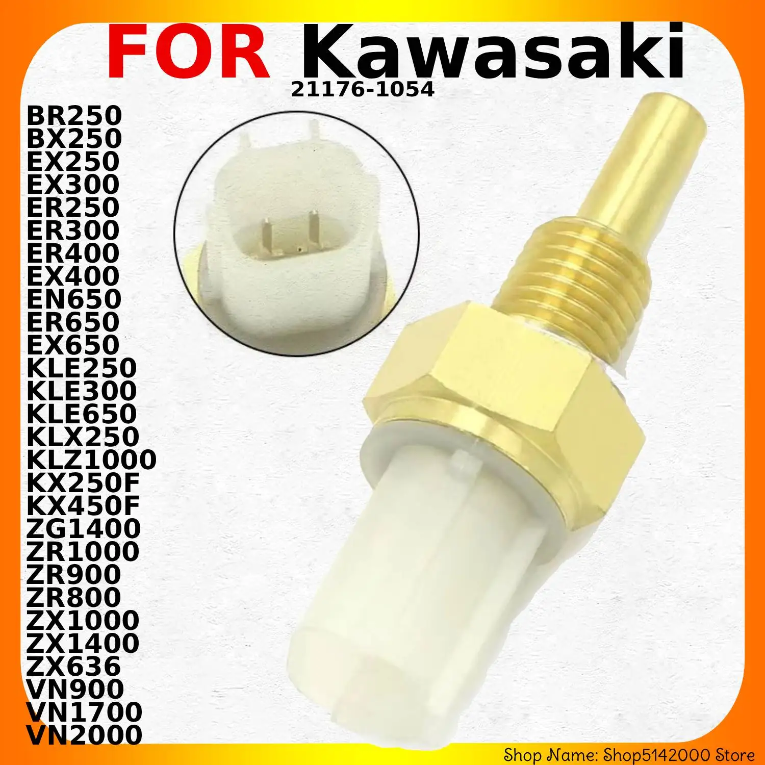 Motorcycle Coolant Radiator Temperature Sensor For Kawasaki EX650