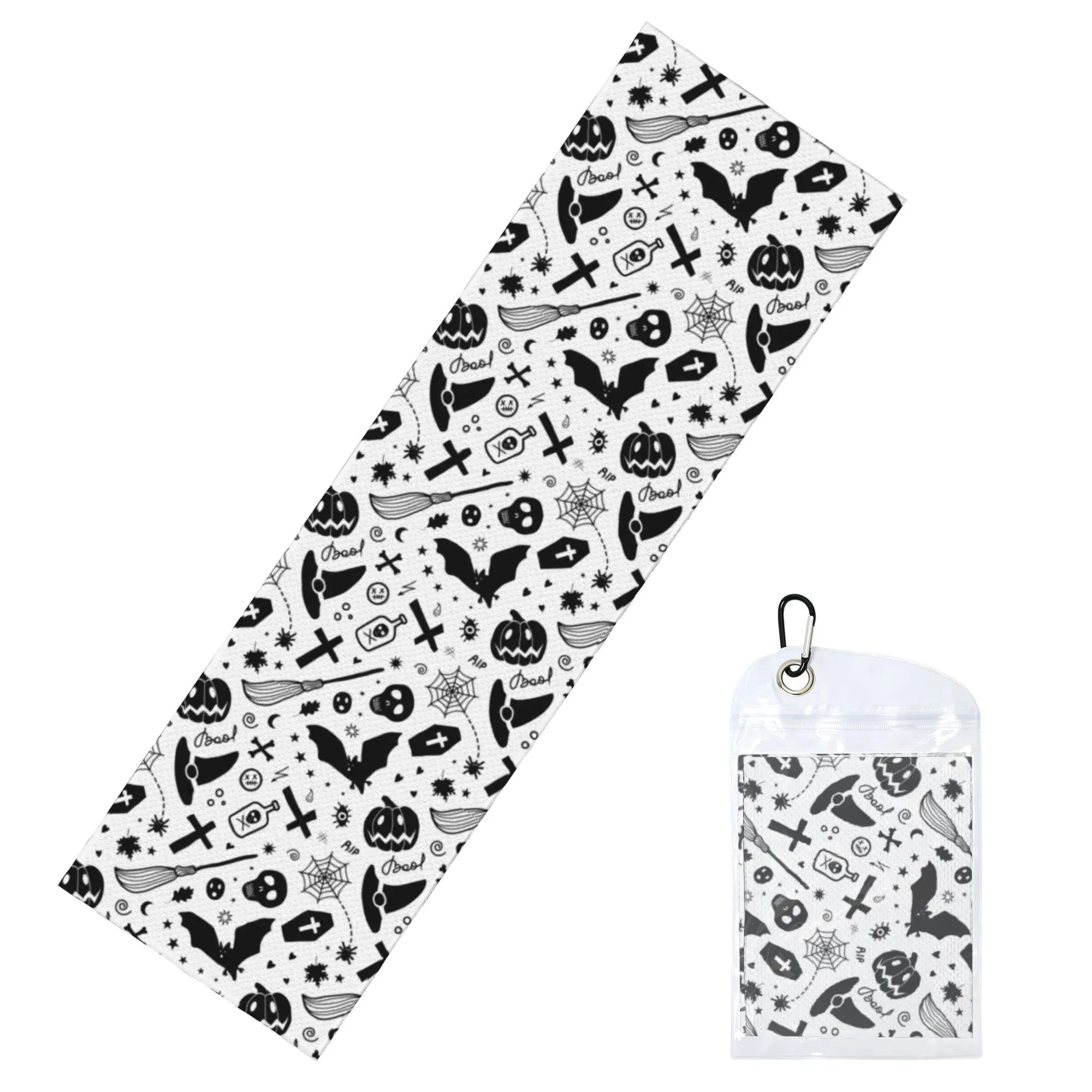 Bats Halloween Goth Occult Witch Cold Exercise Towel Face Towel Quick Drying  Pool Breathable Cold Towel