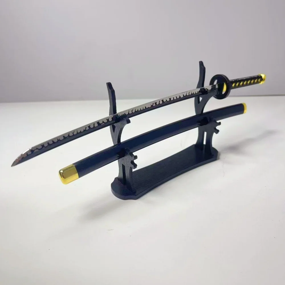 Espada Katana de Metal Rurouni Kenshin de 9,8 pulgadas, sable samurái Original, cuchillo Ninja, sable Katana japonés, accesorios de Cosplay, juguete de utilería