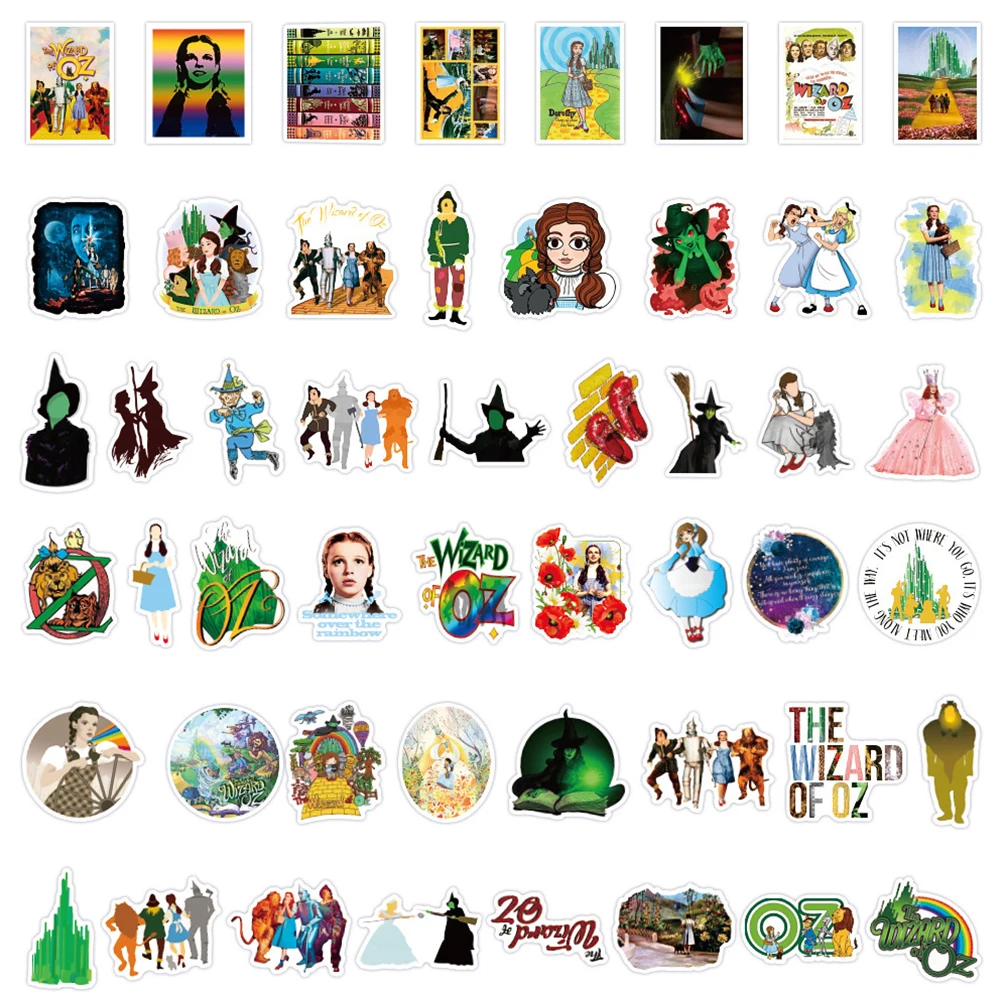 10/30/50 個オズの魔法使いアニメステッカー古典的なおとぎ話デカール水筒スクラップブック電話漫画ステッカー装飾