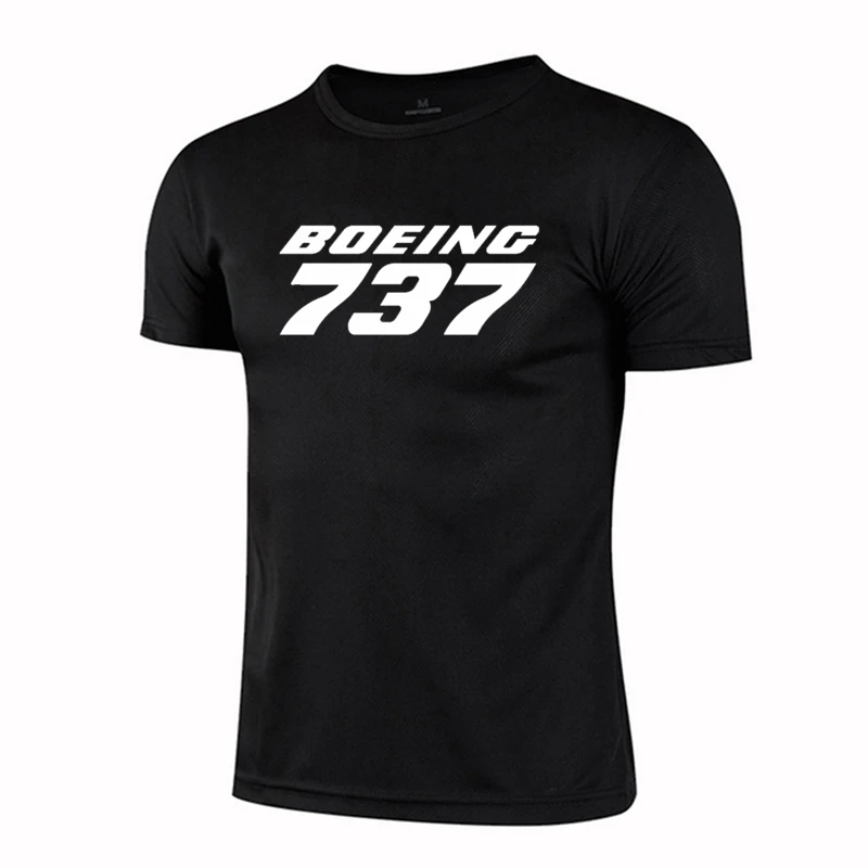 Men Women Boeing 737 T Shirts Quick drying Clothes Funny Short Sleeve O Neck Tee Shirt Running Fitness T-Shirt