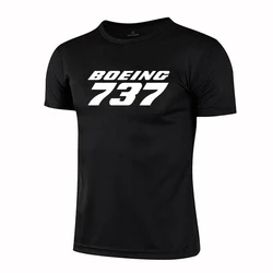 Men Women Boeing 737 T Shirts Quick drying Clothes Funny Short Sleeve O Neck Tee Shirt Running Fitness T-Shirt