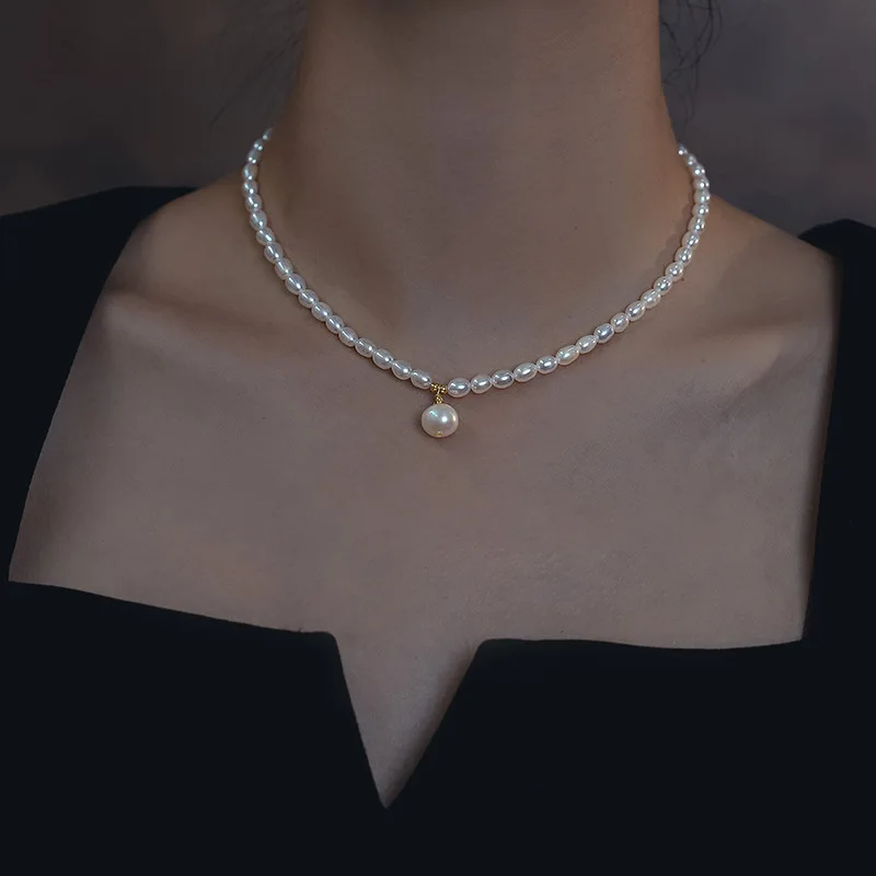 

100% Natural Bright Freshwater Pearl 14K Gold Filled Female Chains Necklace Jewelry For Women Mother's Day Gifts Never Fade