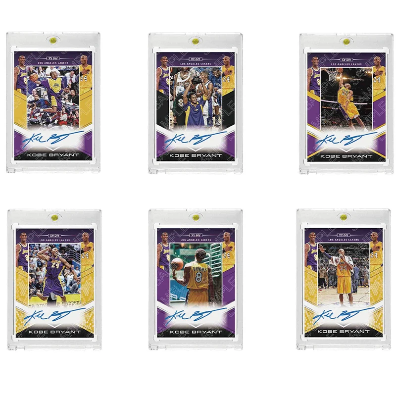 2025, DIY-Sternkarte im KB-Stil, Lakers Kobe Bryant, gedruckte Signatur, selbstgemachte Sammelkarte, Brechungszone, Ziegel