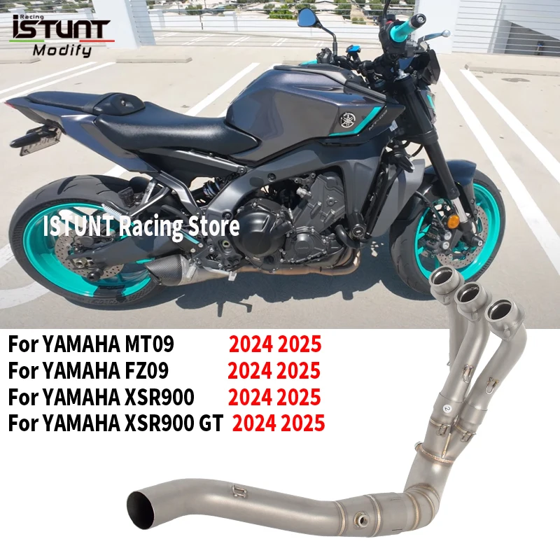 For YAMAHA MT09 MT 09 FZ09 FZ 09 XSR900 XSR 900 GT 2024 2025 Motorcycle Exhaust System Muffler Front Link Pipe With Catalyst
