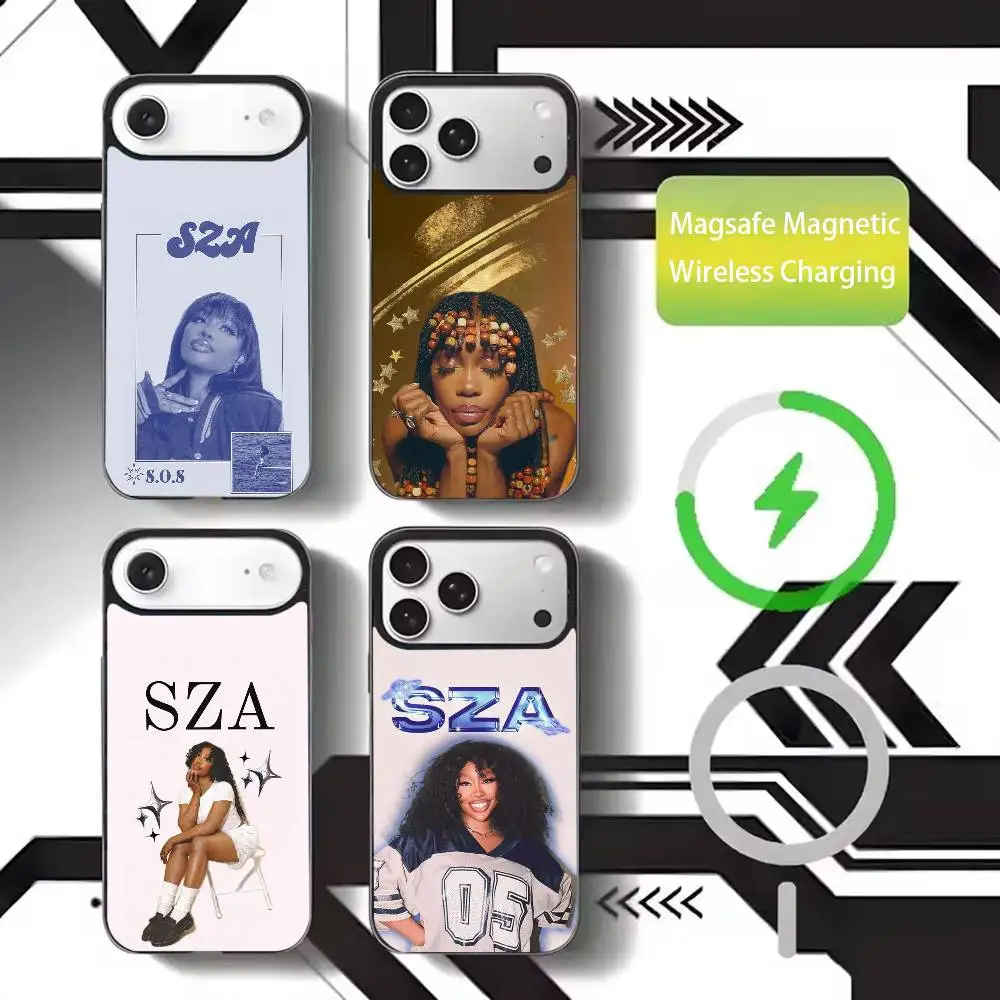 

SZA Ins-Style Singer Phone Case For iPhone17,16,15,14,13,12,11 Plus,Pro Max Magnetic For Magsafe Wireless Charging