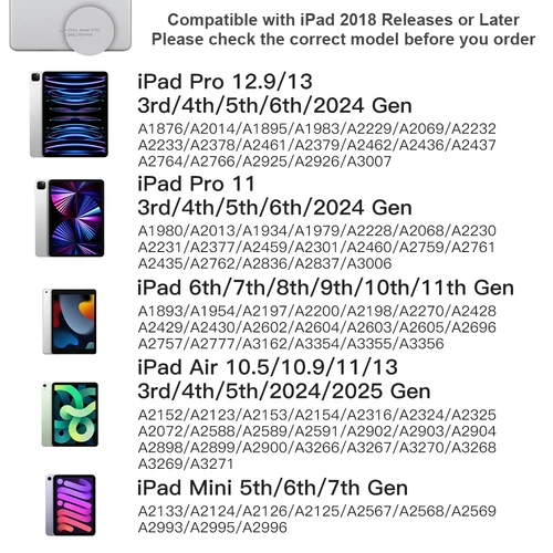 Imagen 2 del producto Lápiz óptico 2025 para Apple Pencil 2, carga inalámbrica para iPad 4/5/Pro 11 y 12,9 pulgadas/Mini 6, compatible con lápiz táctil de rechazo de Palma