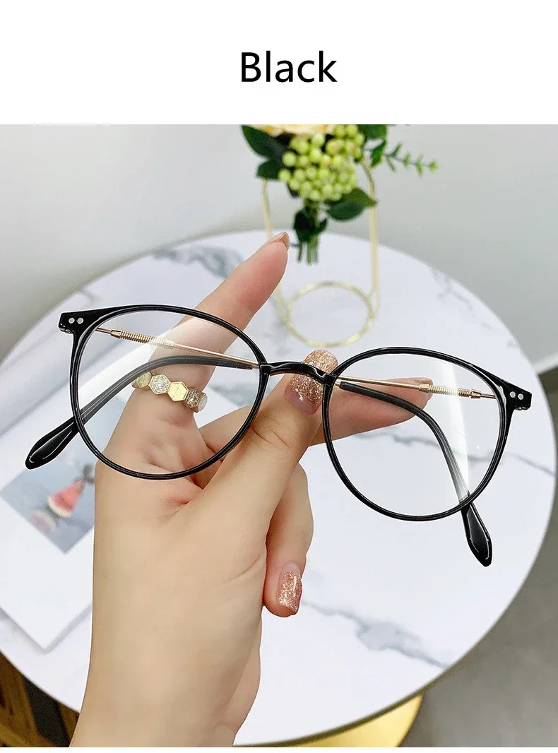 Neue Retro Katzenauge Rahmen Lesespiegel Myopie Rahmen für Männer und Frauen Oval Frühling Bein Optische Rahmen Mode Gläser oculos – Detail 12