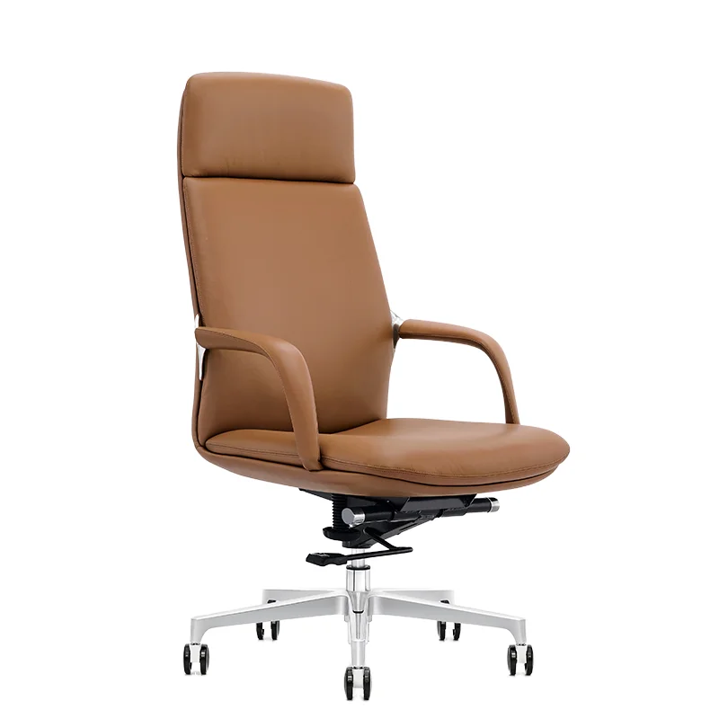 

xx-Modern Design Swivel Executive Chair Ergonomic Living Room Furniture Adjustable Headrest Leather PU Fabric Metal Base^