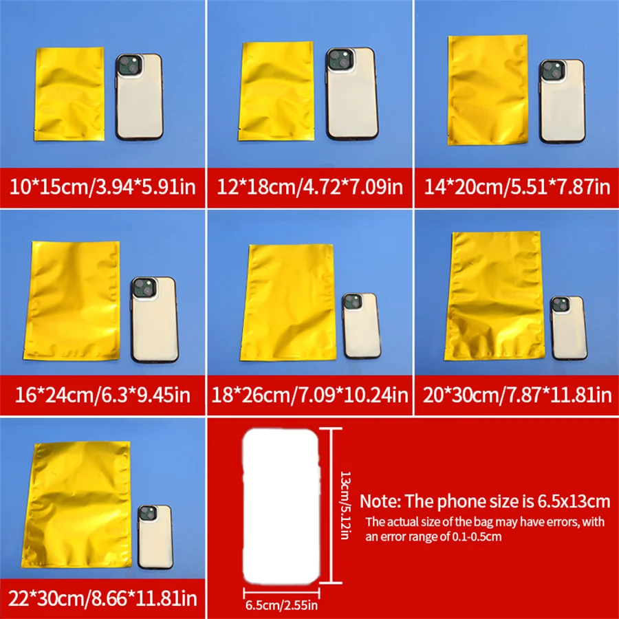 100 Stück bunte, dreiseitig versiegelte Mylar-Beutel, Aluminiumfolienverpackung für Lebensmittel, Haushaltsgebrauch, Geburtstagsfeiern und zur Aufbewahrung von Geschenken. – Detail 4