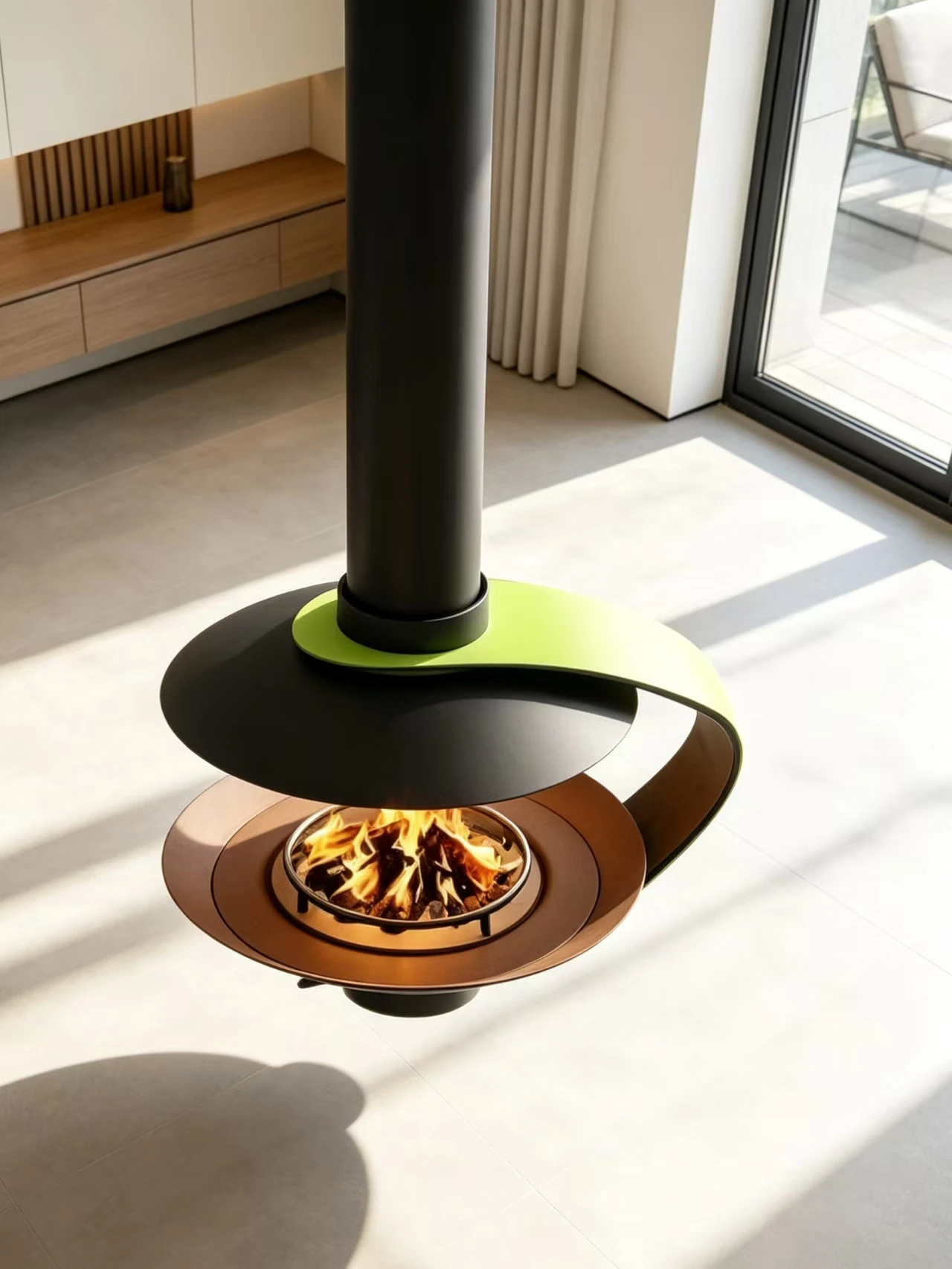 Wood Burning Fireplace Stainless Steel Wood Stove Long Service Life for Home & Hotel Artistic