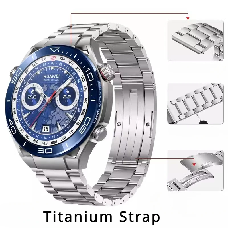 

Titanium Strap for HUAWEI WATCH Ultimate /Watch 3/GT 3pro 46mm,22mm Watchband for Huawei GT3/3 Pro/GT2 Pro Business Watch Band