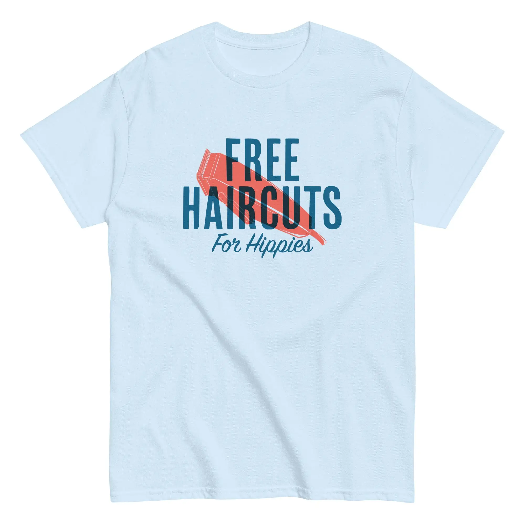 Free Haircut For Hippies Skinhead T Shirt Motorcycle Biker Top Clothing