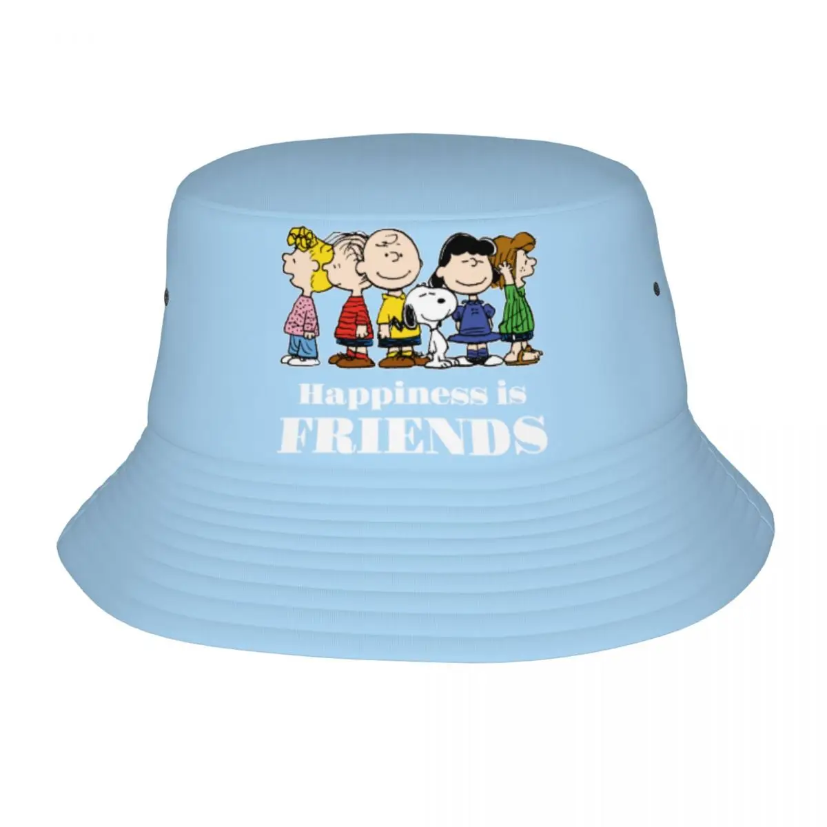 

Snoopy The Peanuts Gang Together Панамы для мужчин и женщин Пляжная полевая шляпа Модные легкие шляпы для рыбалки на открытом воздухе Боб