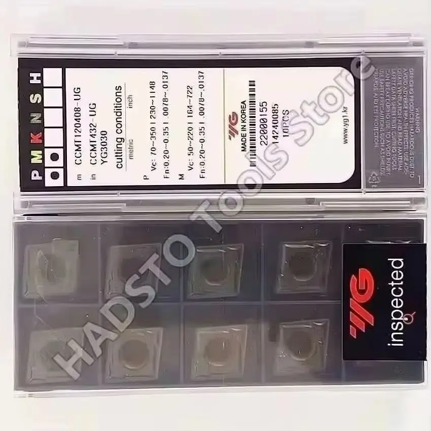 

CCMT120408-UG YG3030 Оригинальные твердосплавные вставки YG с ЧПУ Токарные вставки Для стали, нержавеющей стали P20-P35 M10-M30