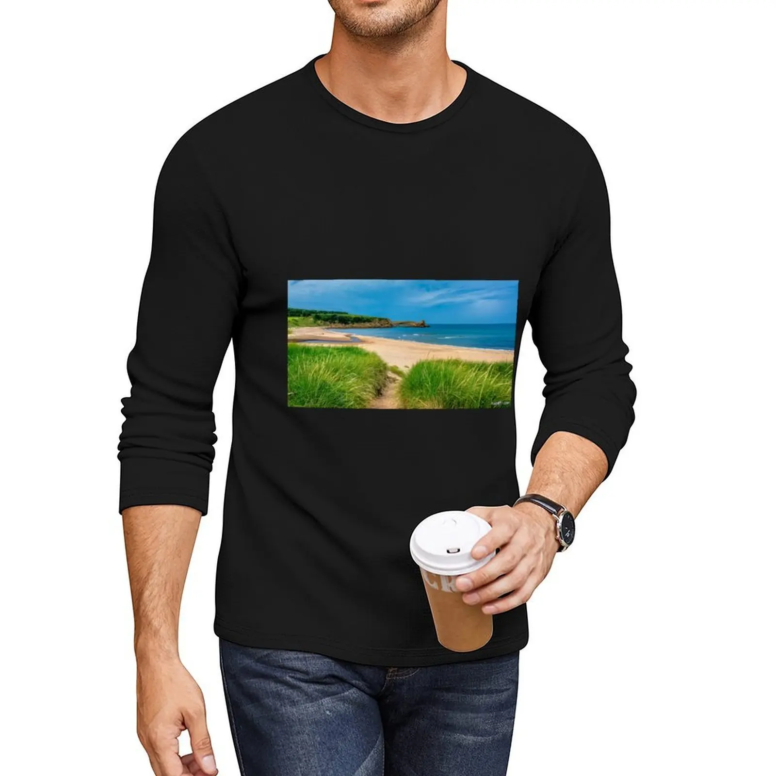

Beach at Margaree Harbour 02 Long T-Shirt graphic t shirts tees boys t shirts sports fan t-shirts fitted t shirts for men
