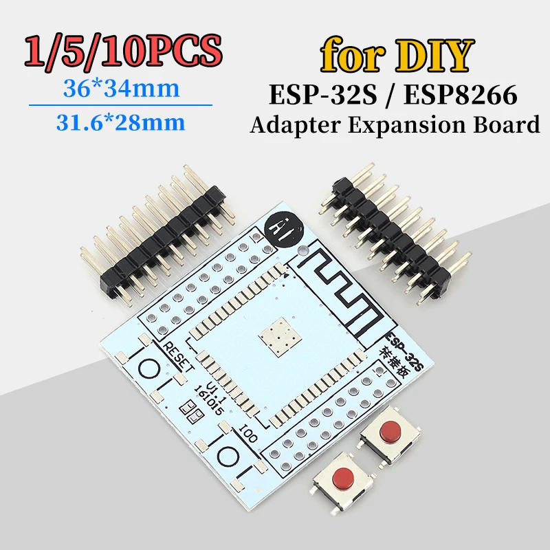 1/5/10Pcs Wireless Bluetooth DIY Board of ESP-32S Adapter Board ESP8266 Expansion Board