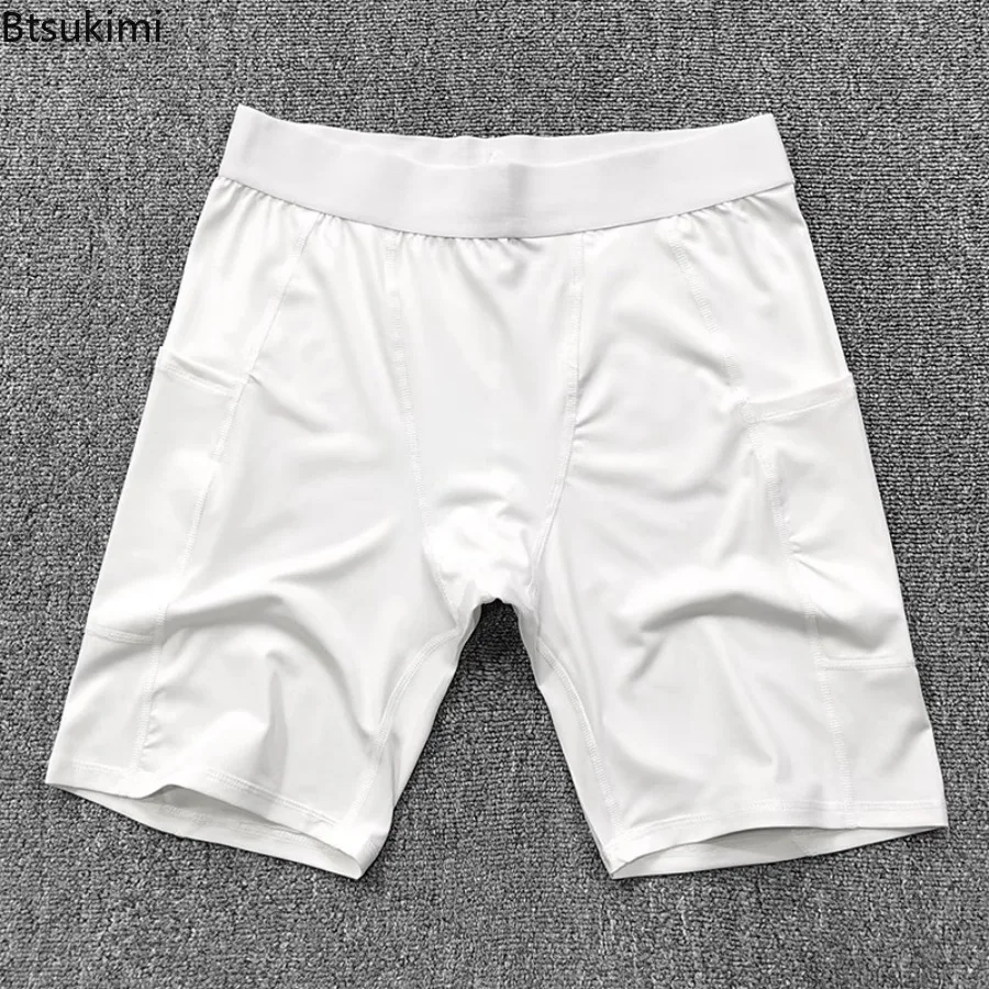 New Men Marathon Compression Shorts Running Training Fitness Leggings Bodybuilding Tights Sports Gym Comfortable Stretch Shorts