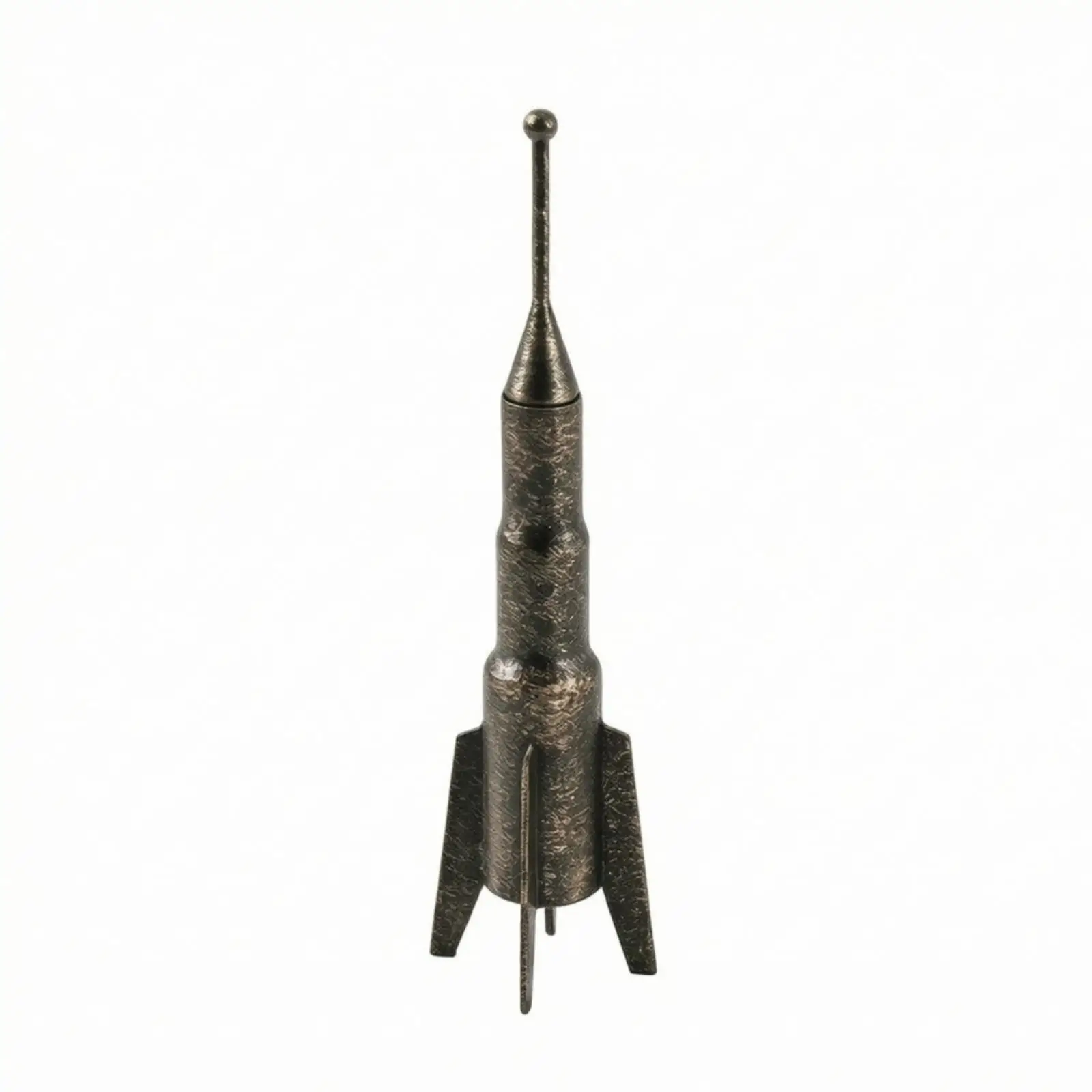 Iron Spacecraft Ornament Vintage Rocket Statue for Kids Room Desk Shelf Miniature Display