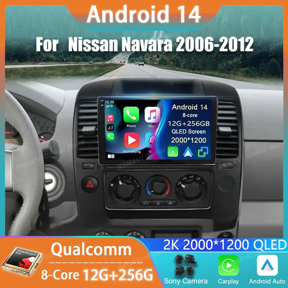 

Car Radio Android 14 For Nissan Navara 3 D40 2004 - 2010 GPS Carplay Multimedia Navigation Stereo Player Auto DSP 2din Head Unit