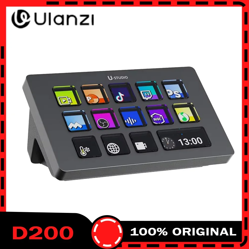 Ulanzi D200 Stream Deck Keyboard Custom Production Console Studio Controller For Gaming Live Broadcast Content Creation Youtube