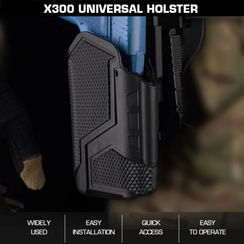 

X300 universal quick release gun case, equipped with QLS components to adapt to multiple sizes