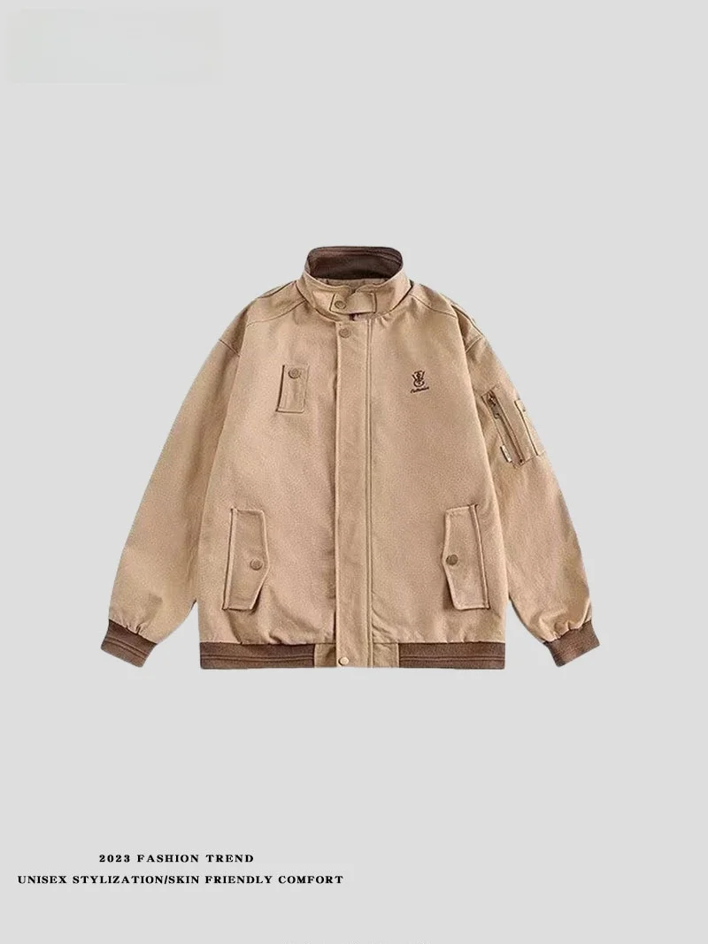 

Куртка-бомбер LPLN в стиле кэжуал унисекс, свободного кроя, осенне-зимняя, с множеством карманов