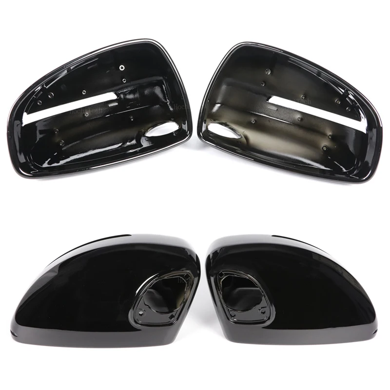 Mirror Cover For Audi TT TTS TTRS MK2 (8J) R8 (42) 2007-2014 Carbon Fiber Look Car Exterior Rear View Cap Shell Replacement Case