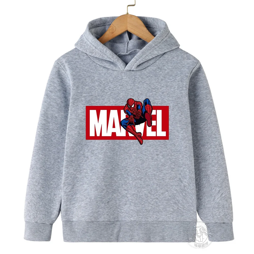 

Spider-Man Kids Hoodie Kids Girls Clothing Fashionable Baby Boy Clothes Autumn Warm Sports Tops Back to School Gift