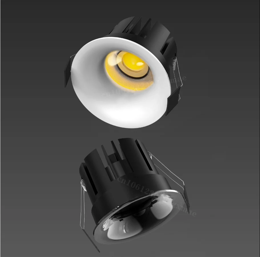 

Embedded curved-edge bezelless downlight with anti-glare LED ceiling lamp AC 90-265V dimmable spotlight for indoor lighting New