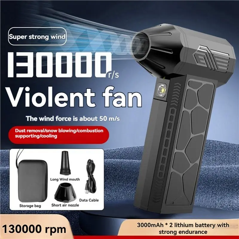 A76K 2X مروحة تربو قوية عالية السرعة توربينات الرياح منفاخ 130000 دورة في الدقيقة 3 قابل للتعديل سرعة منفضة الهواء للوحة مفاتيح كمبيوتر السيارة