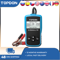 TOPDON AB101 Car Battery Tester 6V/12V Battery Test Auto Charger Analyzer 2000CCA Car Cranking Charging Circut Tester